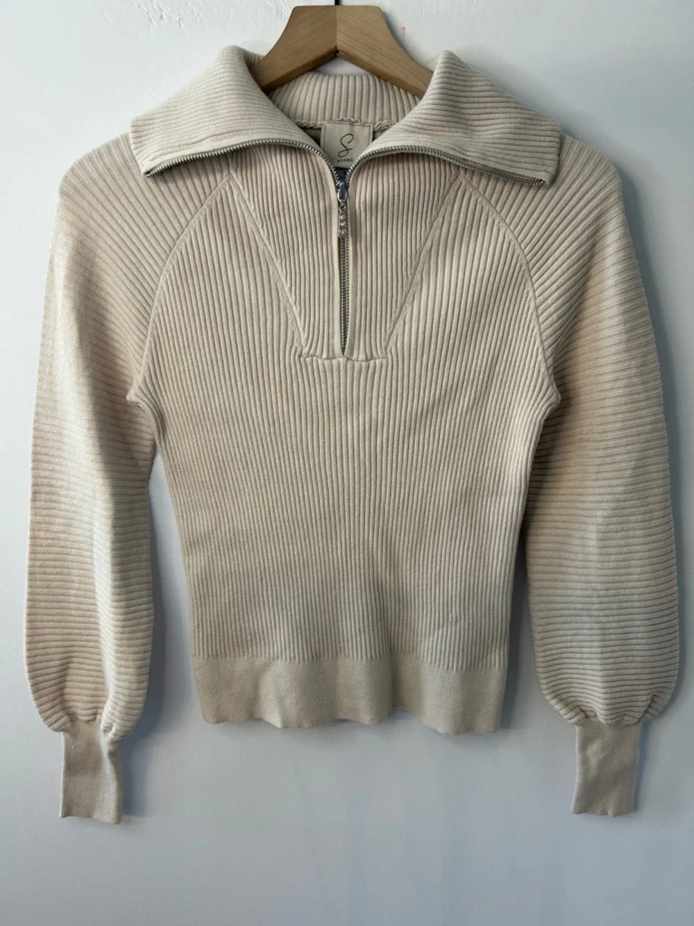 Sioni Women’s Ribbed Quarter Zip Sweater, Size Small - Picture 1 of 6